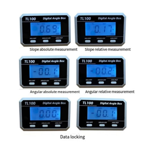 TL100 Horizontal Angle Meter Protractor Pitch Gauge Digital Angle Box High-Precision Electronic Inclinometer Model
