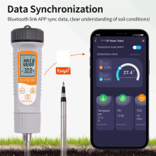 Tuya Soil EC Meter  Soil Conductivity Tester Temperature TDS/CF Analyzer for Hydroponics Planting Garden