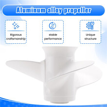 664-45945 664-45945-00-EL 9 7/8 X 10 1/2 Propeller for 20HP 30HP White 3 Blades 10 Spline Tooth R Rotation
