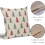 Fodere per cuscini con albero di Natale, grigio e rosso, 16x16 cm, set da 2 4