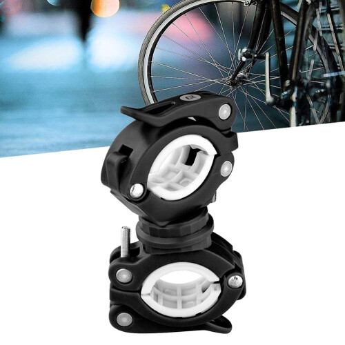 Bike Handlebar Extender Flashlight Mount1Pcs Black White Plastic Rubber Cycling Light Holder 1