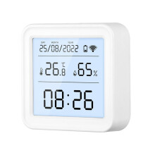 Tuya Zigbee Temperature Humidity Sensor Hygrometer Thermometer Detector Life Remote Control Support