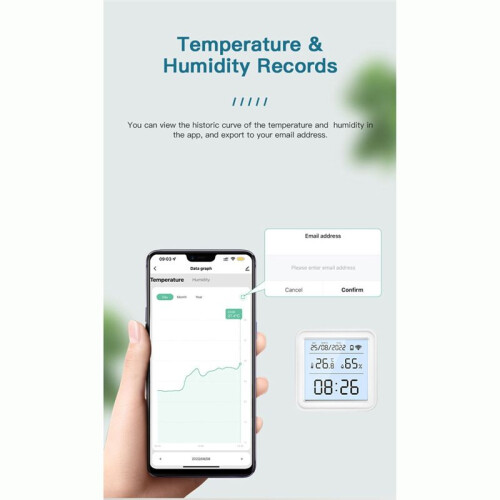 Tuya Zigbee Temperature Humidity Sensor Hygrometer Thermometer Detector  Life Remote Control Support 2