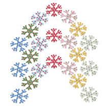 FRCOLOR100 peças Botões de Floco de Neve em Cores Sortidas para Artesanato DIY em Projetos de Natal
