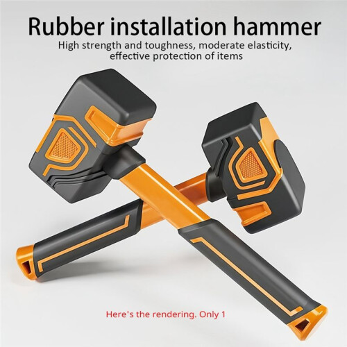 Multifunctional Rubber Hammer Tile Soft Rubber Percussion Hammer Square Hammer Construction Worker Professional Tool 1
