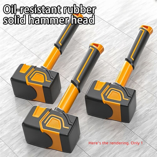 Multifunctional Rubber Hammer Tile Soft Rubber Percussion Hammer Square Hammer Construction Worker Professional Tool 2