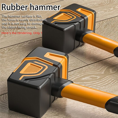 Multifunctional Rubber Hammer Tile Soft Rubber Percussion Hammer Square Hammer Construction Worker Professional Tool 2
