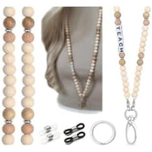Cordón para profesora – Lindo portatarjetas de identificación con cuentas, personalizado para mujeres, compatible con llaves e identificaciones