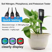 Soil Test Kit NPK Meter Soil NPK Analyser Meter 0-1999mg/Kg Nitrogen/Phosphorus/Potassium Soil Tester for Gardening