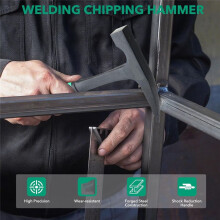 Chipping Hammer, 22oz Welding Chipping Hammer with 2Pcs Steel Wire Brush,for Welders Metal Cleaning Workshop & DIY