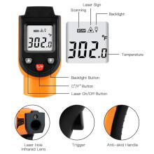 Infrared Thermometer -50C to 400C(-58F to 752F),Kitchen Digital Laser Infrared Temperaturer or Objects and Water