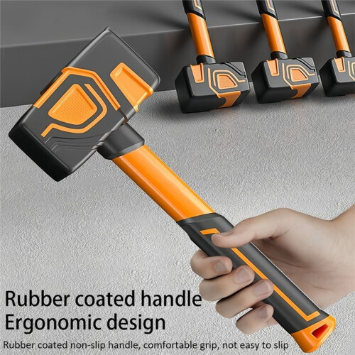 Multifunctional Rubber Hammer Tile Soft Rubber Percussion Hammer Square Hammer Construction Worker Professional Tool 1