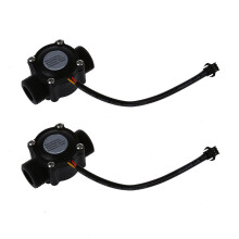 2X 1-60L/Min 5-24V Hall Effect Water Flow Sensor Counter Meter FS300A