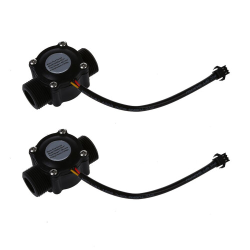 2X 1-60L/Min  5-24V Hall Effect Water Flow Sensor Counter Meter FS300A