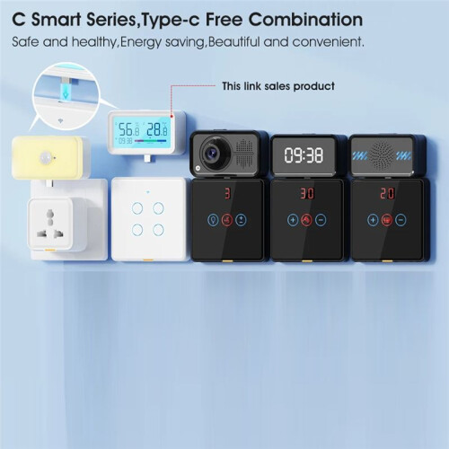 Zigbee Weather Station Digital Thermometer Tuya Hygrometer Electronic Table Clock Temperature and Humidity Sensor White 2