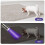 4pcs Cat Moss Detection Flashlight  Light for Banknote Detection UV Flashlight 395nm Ultraviolet Torch 7