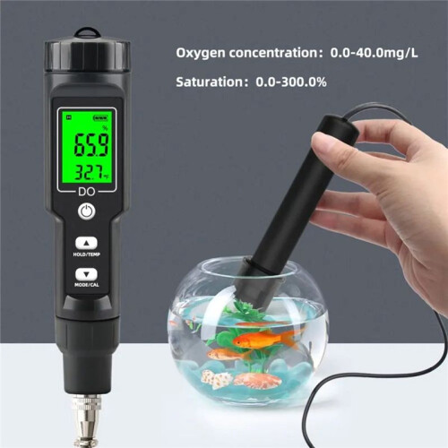0-40mg/L Dissolved Oxygen Meter Digital Professional Oxygen Concentration Tester Plastic Sensitive Probe Water Quality 1