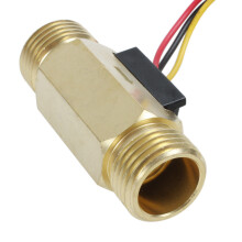 2X 1/2PT Water Flow Sensor  Control Meter Flowmeter 1.5-30L/Min