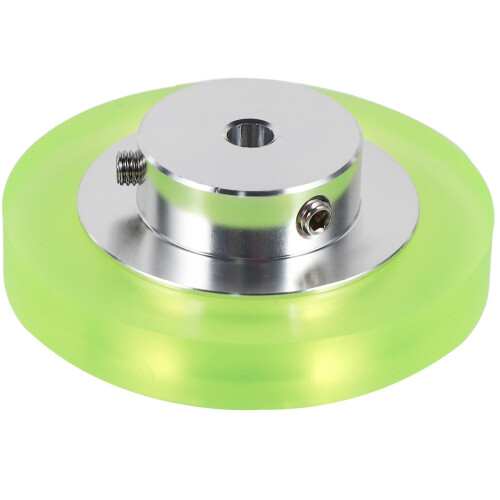 2X 200mm Aluminum Polyurethane Industrial Encoder Wheel Measuring Wheel for Measuring Rotary Encoder 2