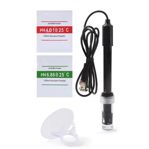 Replacement PH Meter Electrode Probe Controller BNC Connector Sensor with Buffer Powder 115cm 1