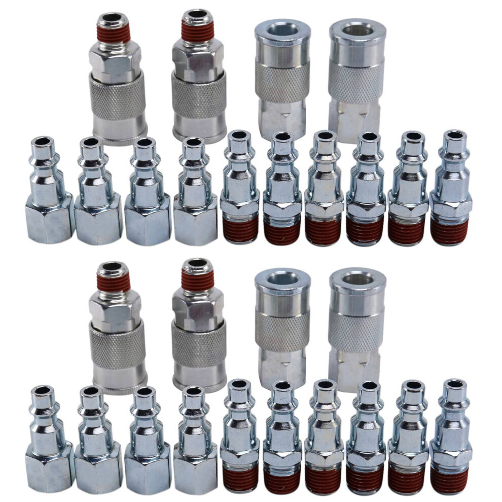 28 Pieces 1/4 Inch Npt Quick Connect Air Coupler And Plug Kit For Air Compressor Accessories Fittings 6031146243789