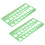2X Green Plastic Circles Squares HeXagons Geometric Template Ruler 0-20cm 1