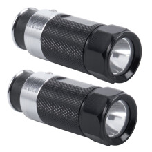 2Pcs LED Flashlights Car Cigarette Lighter LED Rechargeable Flashlight