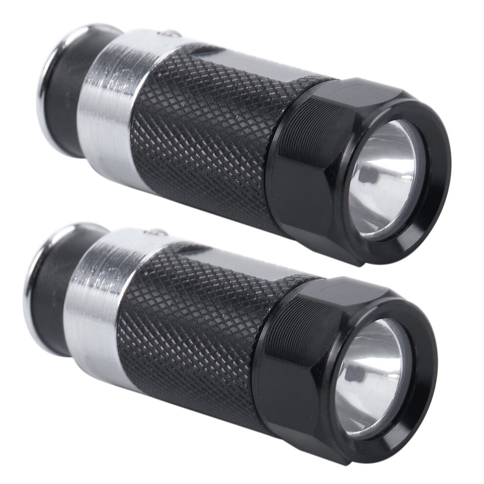 2Pcs Led Flashlights Car Cigarette Lighter Led Rechargeable Flashlight 6033604612656