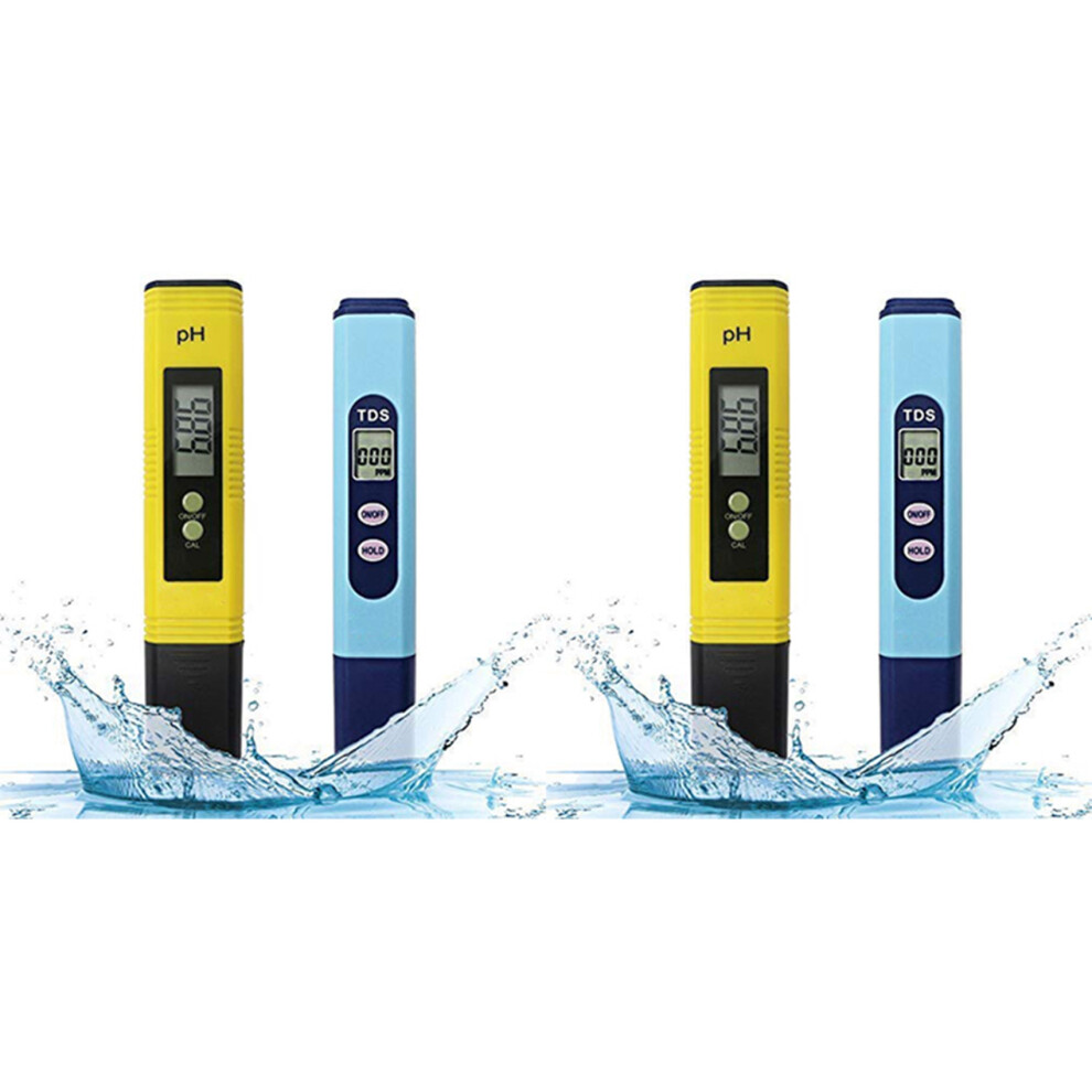 2X Water Quality Test Meter,Ph Meter Tds Meter 2 In 1 Kit With 0-14.00Ph And 0-9990 Ppm Measure Range For Hydroponics 4713337773498