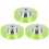 3X 200mm Aluminum Polyurethane Industrial Encoder Wheel Measuring Wheel for Measuring Rotary Encoder 1