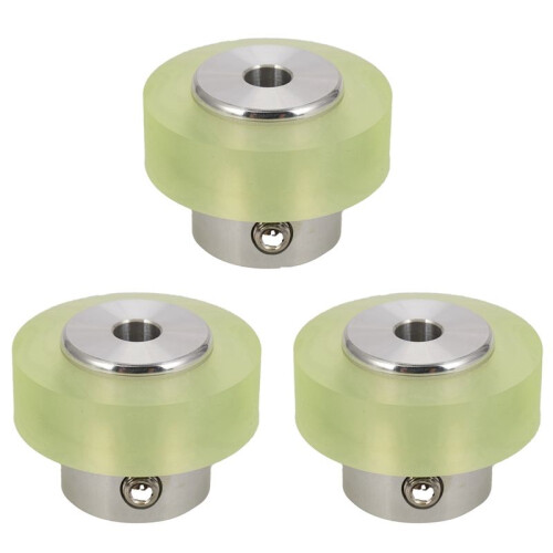 3pcs 100mm Aluminum Polyurethane Industrial Encoder Wheel Measuring Wheel for Measuring Rotary Encoder 1