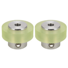 2X,300mm Aluminum Polyurethane Industrial Encoder Wheel Measuring Wheel for Measuring Rotary Encoder