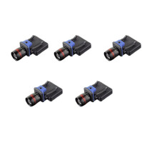 5X XPE LED 120 Lumen 3 Modes Waterproof Zoomable Clip - Cap Hat Light Flashlight Light Lamp Black
