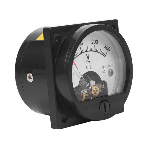 10X AC 0-300V Round Analog Dial Panel Meter Voltmeter Gauge Black 2