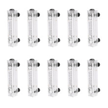 10X Black Adjustable Knob 0.1-1 GPM Panel Type Water Flow Meter LZM-15