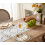 Τραπεζομάντιλο Boho 13x90 ιντσών από φυσικό βαμβάκι με φούντες, γκρι και μπεζ – για 3