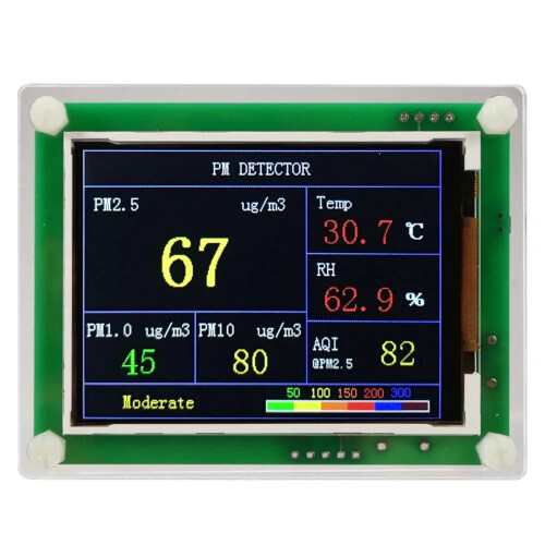 2X PM1.0 PM2.5 PM10 Detector Module Air Quality Dust Sensor Tester Detector Support Export Data Monitoring 2