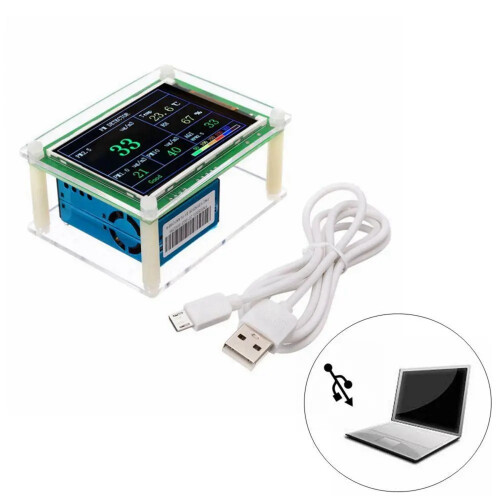 2X PM1.0 PM2.5 PM10 Detector Module Air Quality Dust Sensor Tester Detector Support Export Data Monitoring 1