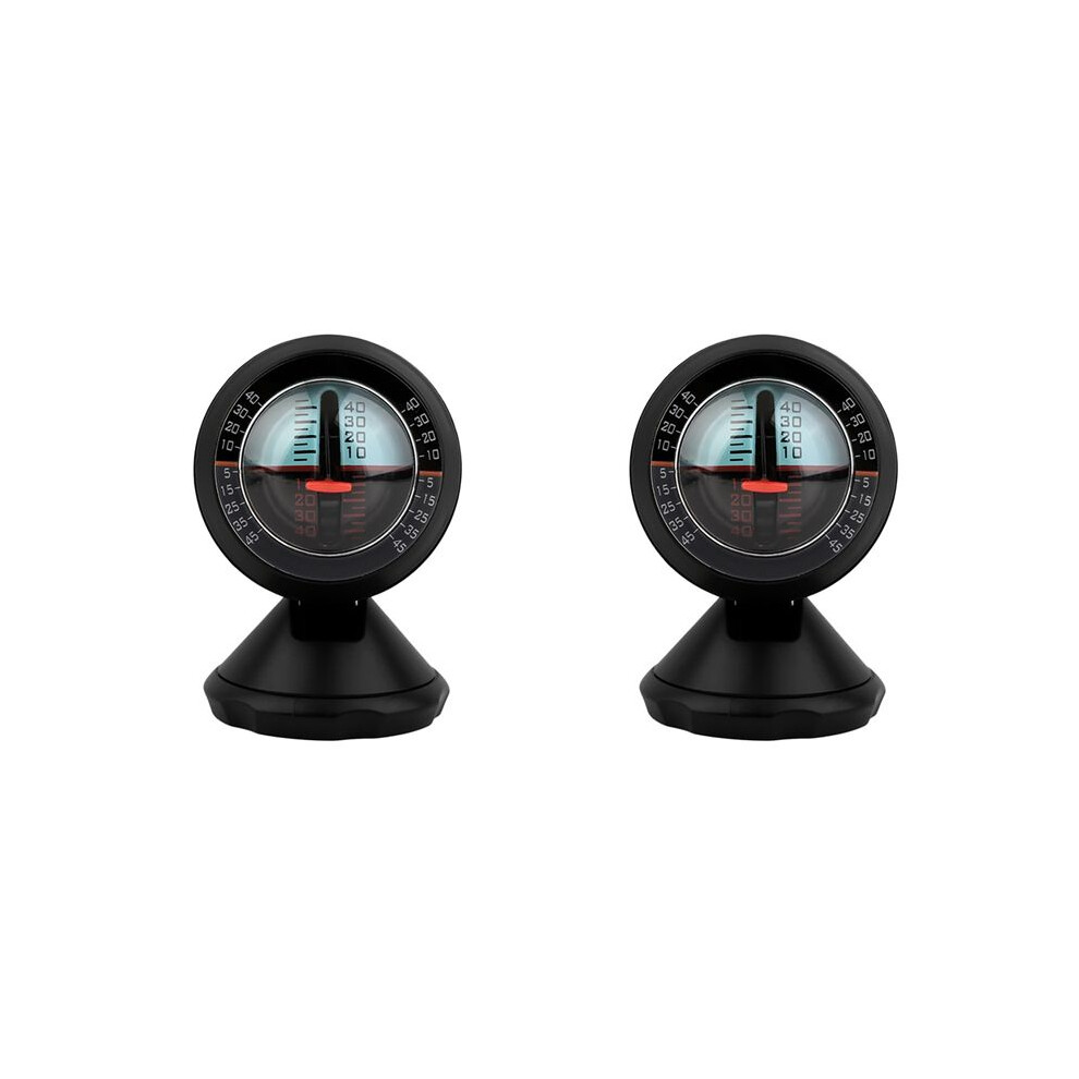 2X Car Inclinometer Level Tilt Gauge Indicator Angle Slope Level Meter Finder Tool Gradient Balancer 6032760198868