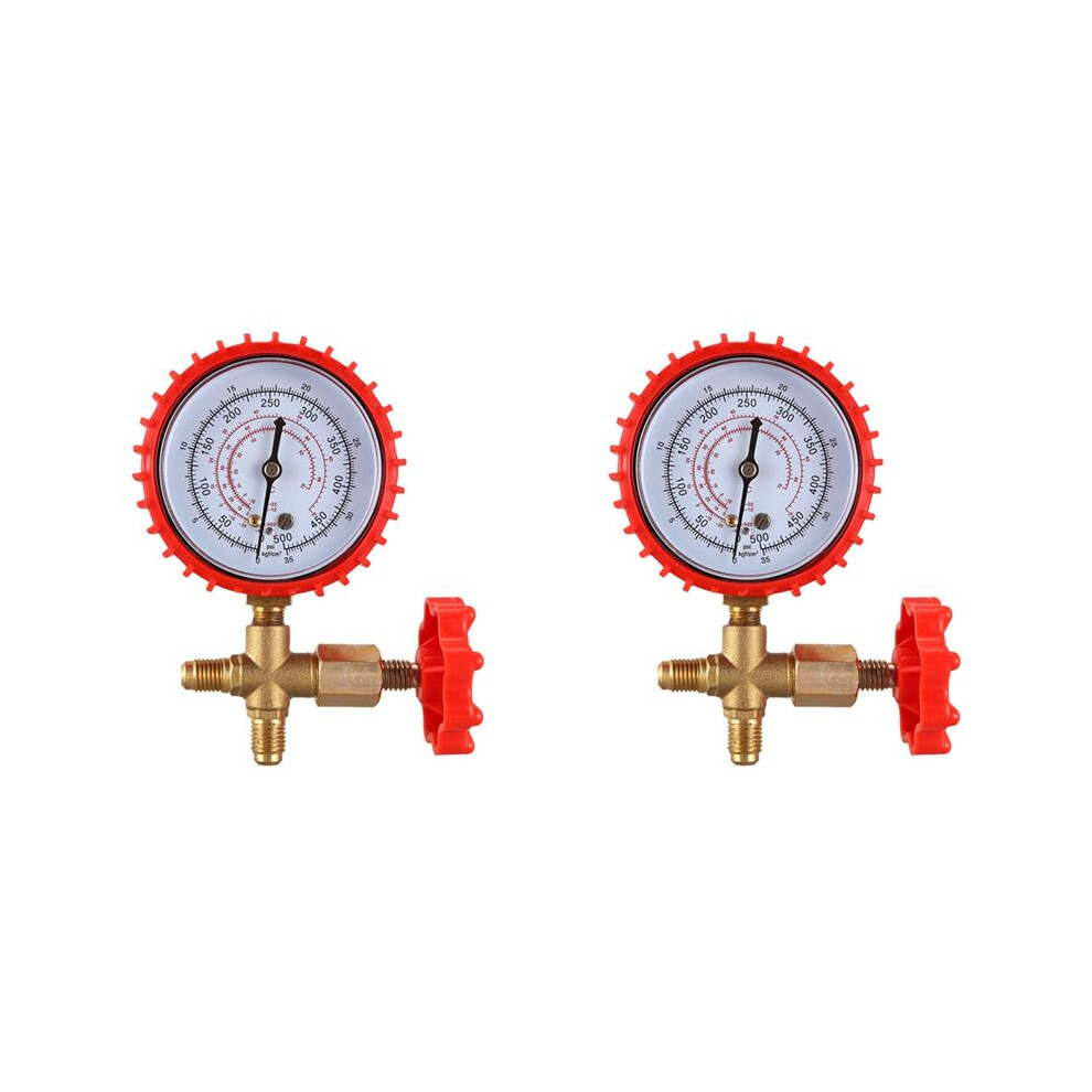 2X Refrigerant Pressure Gauge Air Conditioning Recharge Pressure Gauges For R12 R502 R22 R410 R134a 6032211540505
