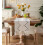Τραπεζομάντιλο Boho 13x90 ιντσών από φυσικό βαμβάκι με φούντες, γκρι και μπεζ – για 6