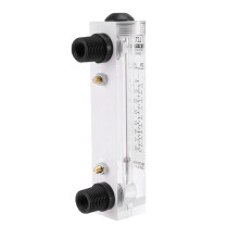 4X Black Adjustable Knob 0.1-1 GPM Panel Type Water Flow Meter LZM-15