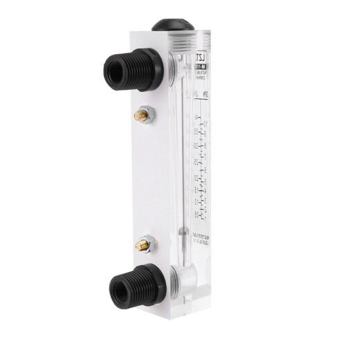 4X Black Adjustable Knob 0.1-1 GPM Panel Type Water Flow Meter LZM-15