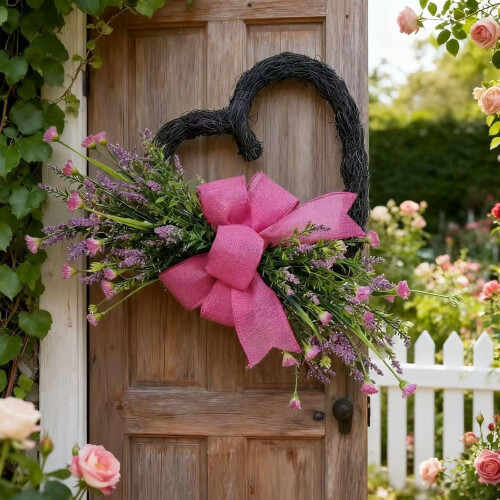 Heart-Shaped Lavender Wreath 18 inch 2