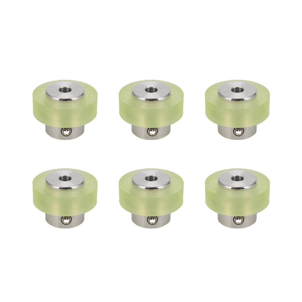 6X 100Mm Aluminum Polyurethane Industrial Encoder Wheel Measuring Wheel For Measuring Rotary Encoder 6031011494346