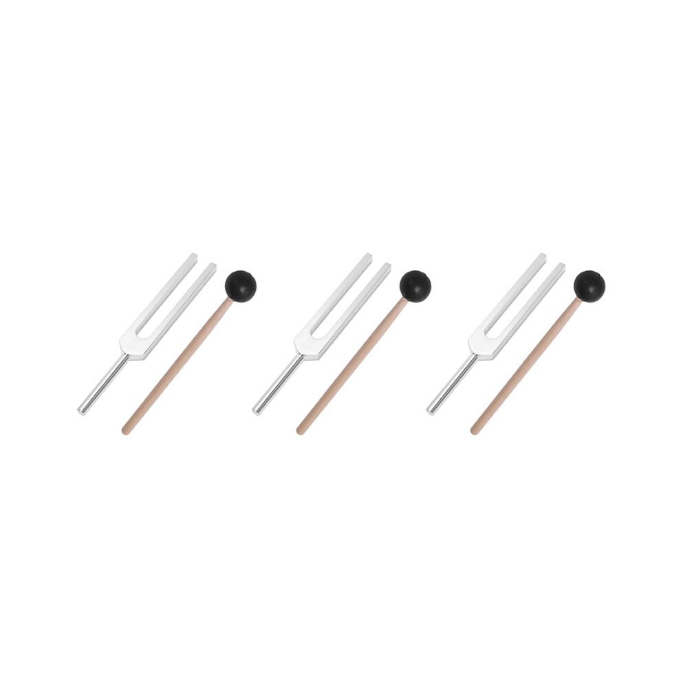 3X Aluminum Alloy + Wood Tuning Fork Chakra Hammer Diagnostic 528Hz With Mallet Set Nervous System Tuning Fork 6033792956044