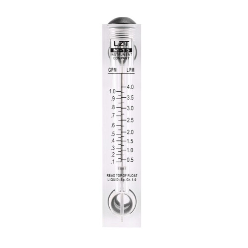 4X Black Adjustable Knob 0.1-1 GPM Panel Type Water Flow Meter LZM-15 1
