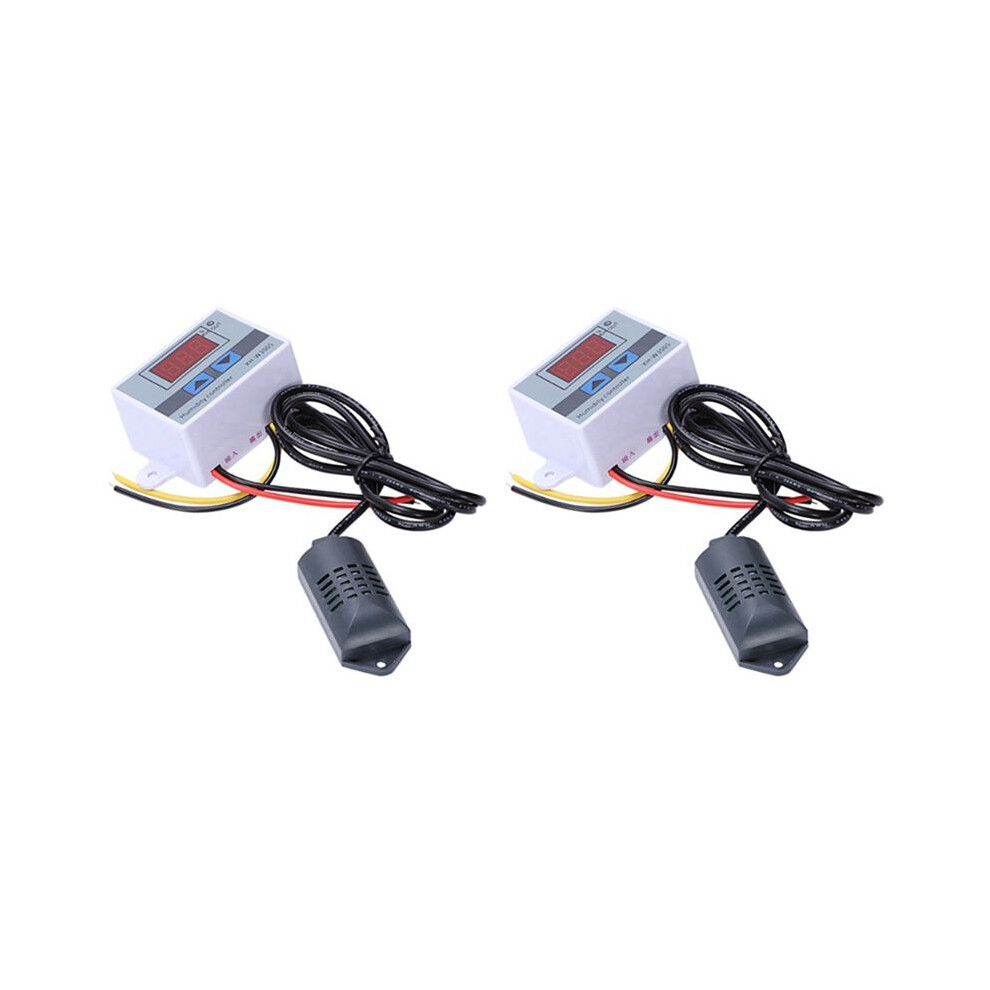 2X Xh-W3005 Ac 110-220V 10A Digital Humidity Controller 0-99%Rh Humidity Regulator With Humidity Sensor 6032112194319