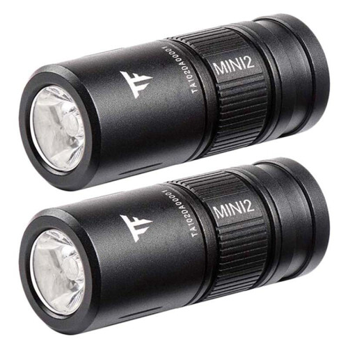 2X  MINI2 CA18-3X 220 Lumens 2-Mode  USB Charging LED Flashlight+1X10180 1