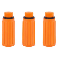 3pcs 16mm Male Thread Dia Plastic Oil Plug for Air Compressor Orange